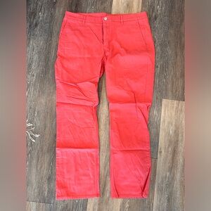 Bonobos Red Straight Leg Jeans